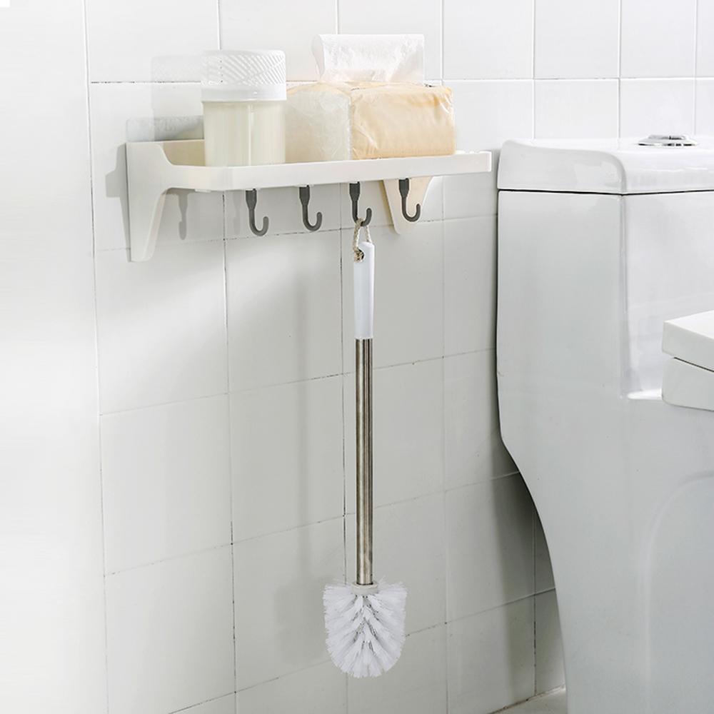 Kệ để đồ treo tường tự dính bằng nhựa cho nhà tắm, bếp