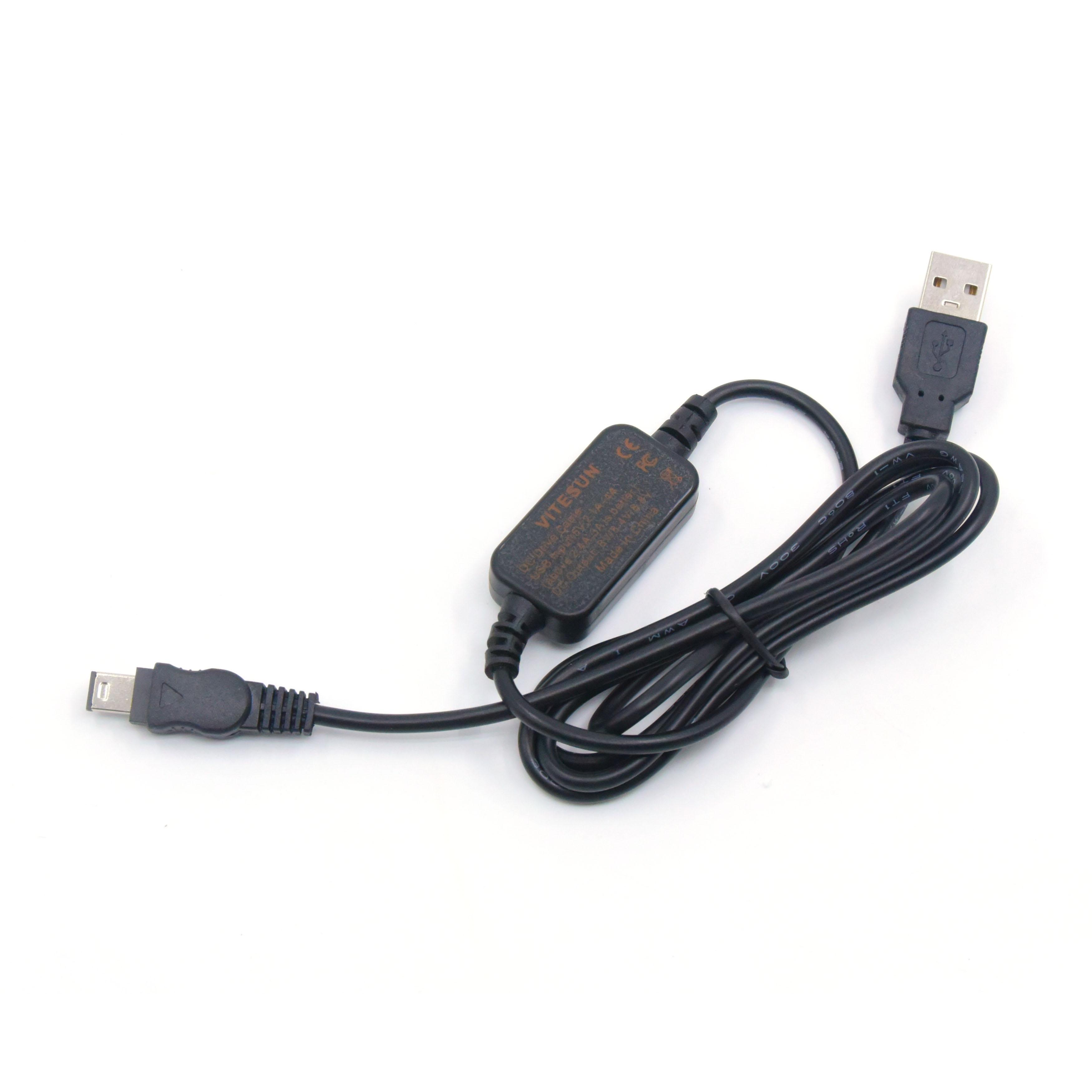 Bộ Chuyển Đổi Nguồn USB 5V Cáp Ổ Sạc AC-L10 AC-L10A AC-L10B AC-L10C AC-L15 AC-L15A AC-L100 AC-L100B AC-L100C Cho Sony TRV210