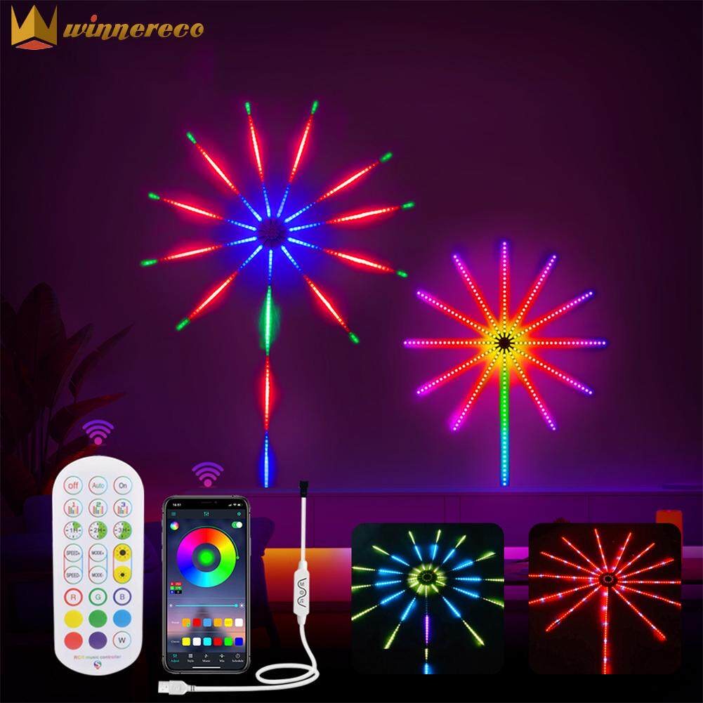 Bộ dây đèn led phao hoa hiệu ứng toả ra nháy theo nhạc có điều khiển, usb và bluetool