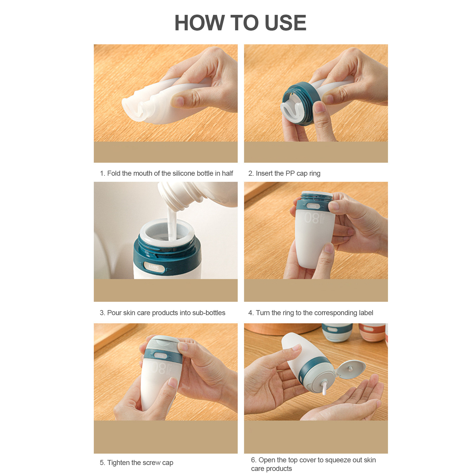 Lọ Silicon chiết mỹ phẩm, dầu gội đi du lịch 50-80ml