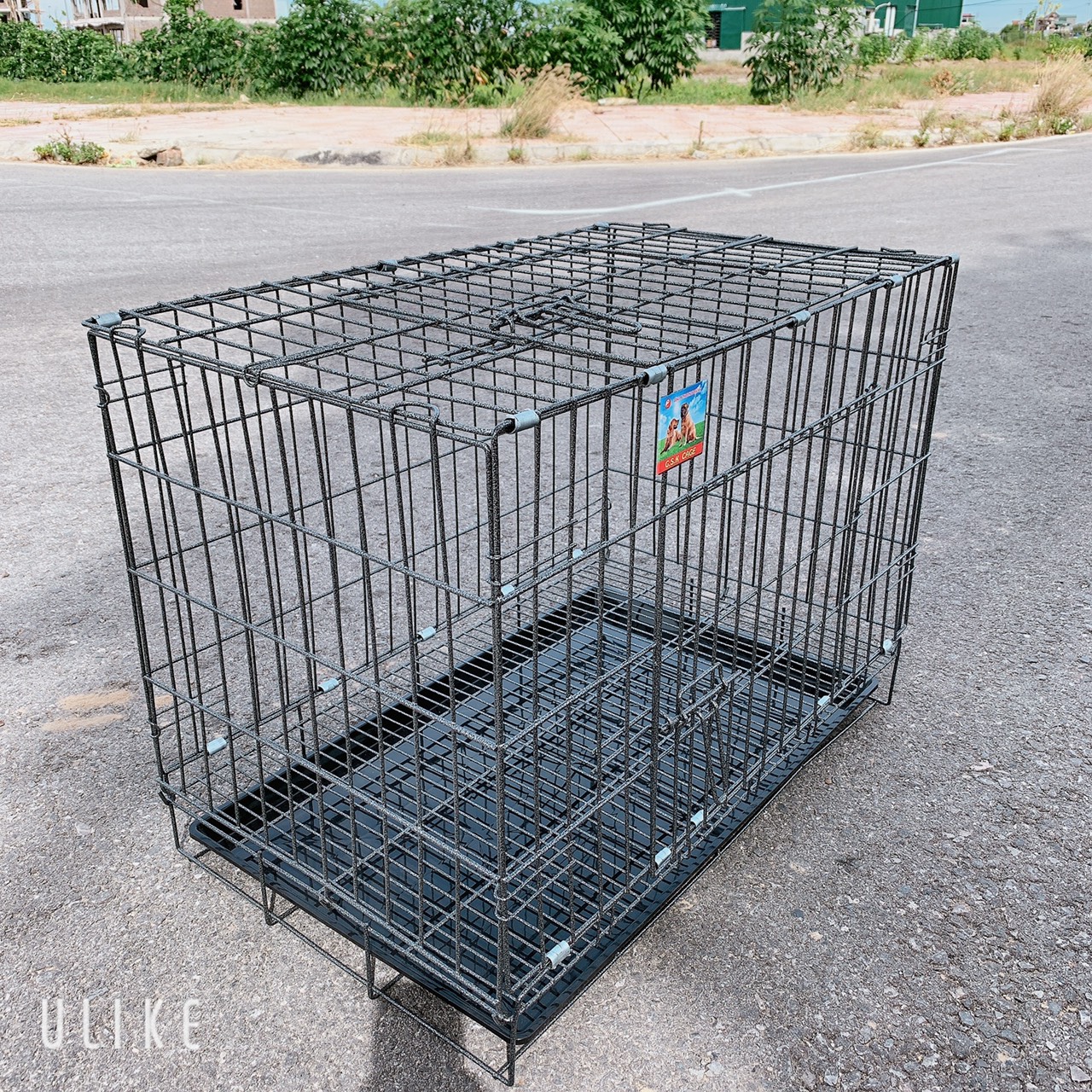 Chuồng chó sơn tĩnh điện size to Lồng màu vân đá