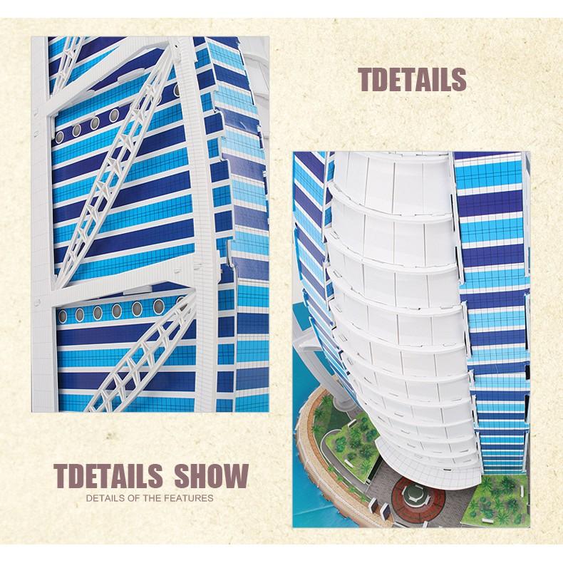 Mô hình giấy 3D - Khách sạn Burj Al Arab - Dubai