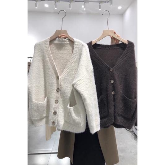 Áo khoác cardigan len chất mịn ảnh cận chất