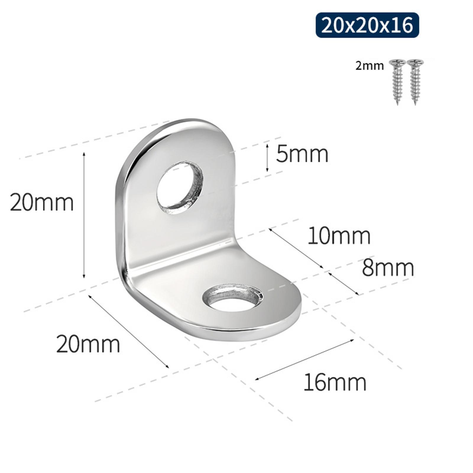 40PCS L Bracket Set, Corner Bracket, 90 Degree Right Angle Bracket with Screws, Metal L Brackets for Shelves Wood Furniture Cabinet Chair