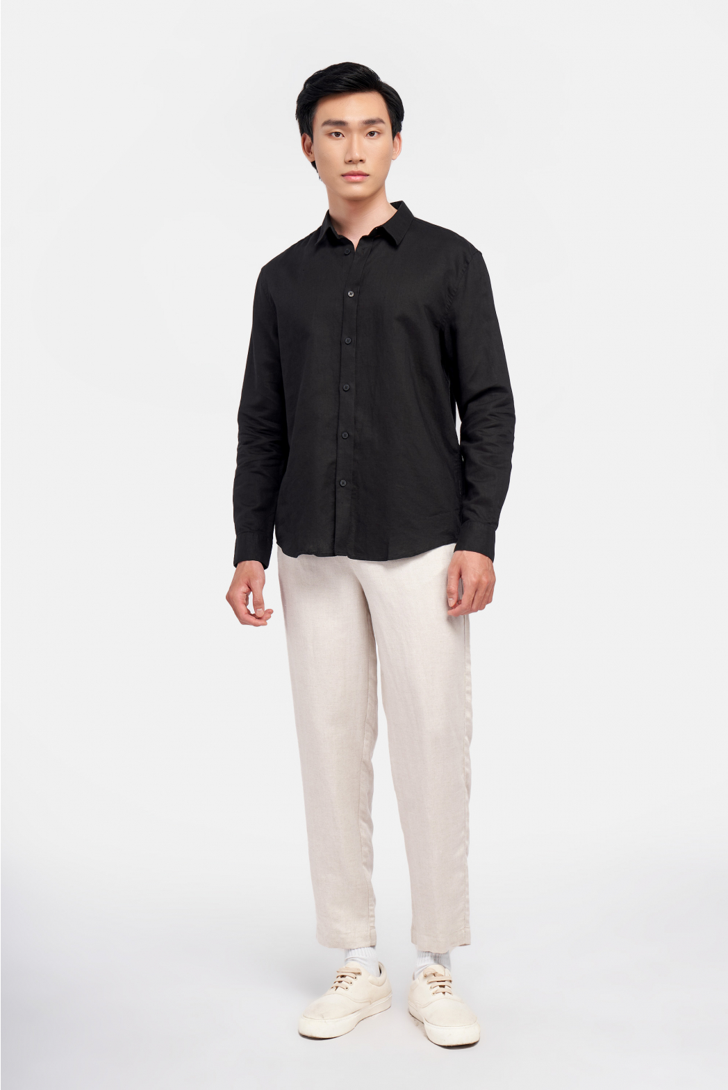 Áo sơ mi nam tay dài vải LINEN 4 màu 10S21SHL031CR1 | LASTORE MENSWEAR