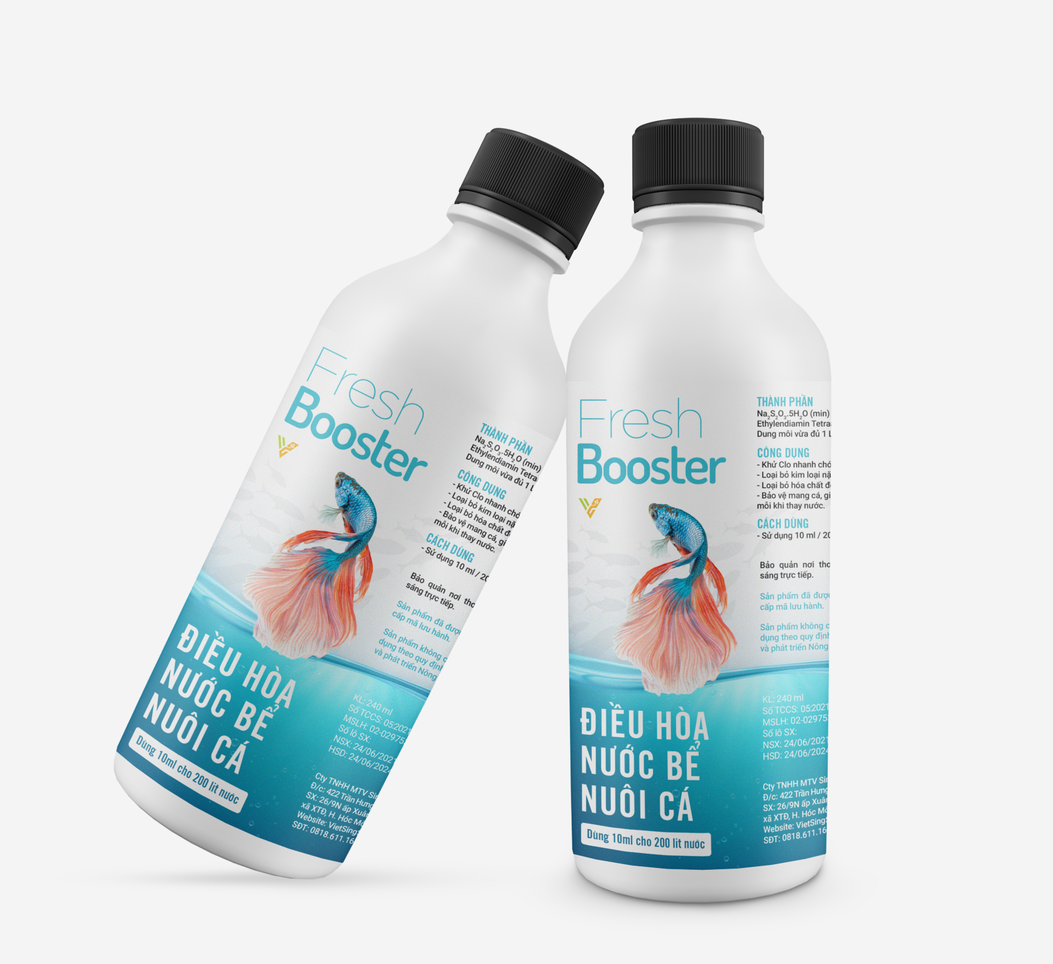 Fresh booster 100ml KHỬ CLO - Khử nước - Khử kim loại nặng- Chống sốc cá