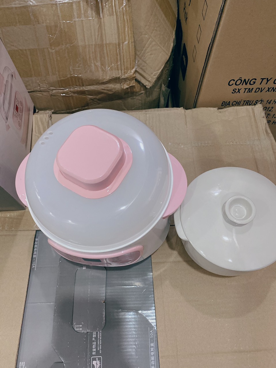 Nồi Nấu Cháo Chậm - Nồi Hầm Cách Thủy Dung Tích 1L, Lòng Nồi Bằng Sứ Giữ Nhiệt Tốt Hơn - Nồi Chưng Yến, Hầm Canh...