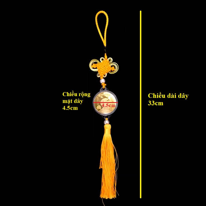 Dây Treo Xe Hơi Hình Con Hổ Gầm Của Hongkong, Dùng treo trên xe hơi, trong nhà, nơi làm việc, mang theo bên người, làm quà tặng bạn bè, kích thước 33 x 4.5cm, màu vàng - TMT Collection - SP005431