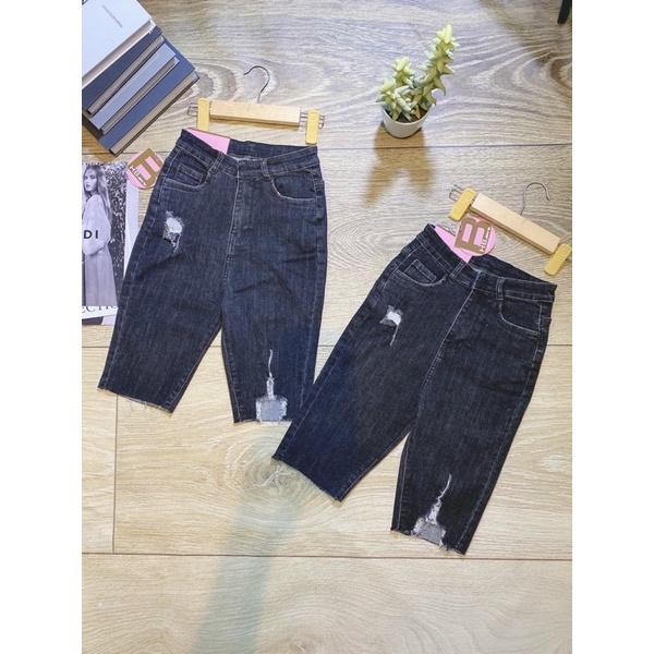 Quần jean ngố siêu co giãn lưng cao