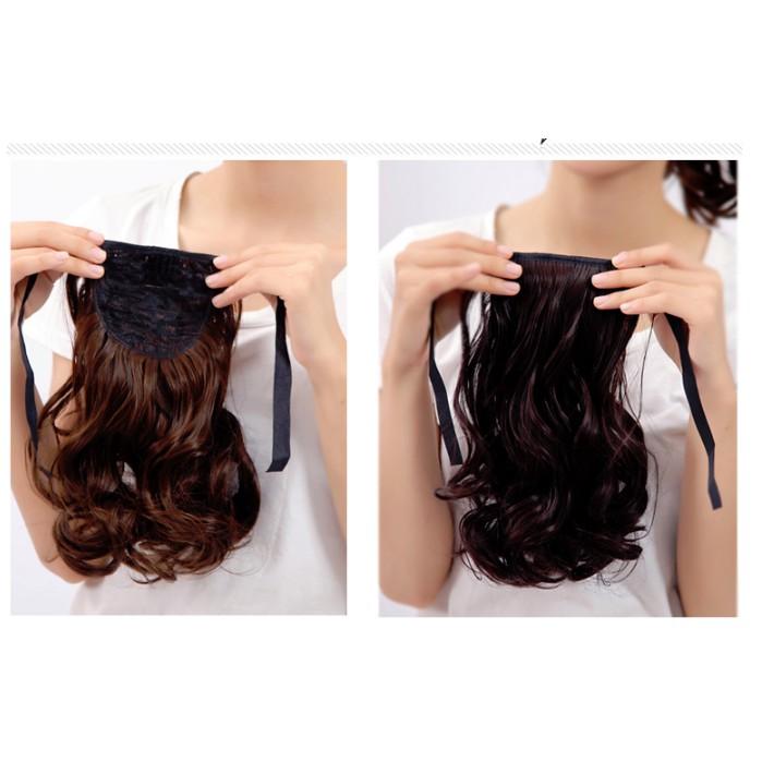 Tóc cột giả ngắn 25cm Xoăn đẹp