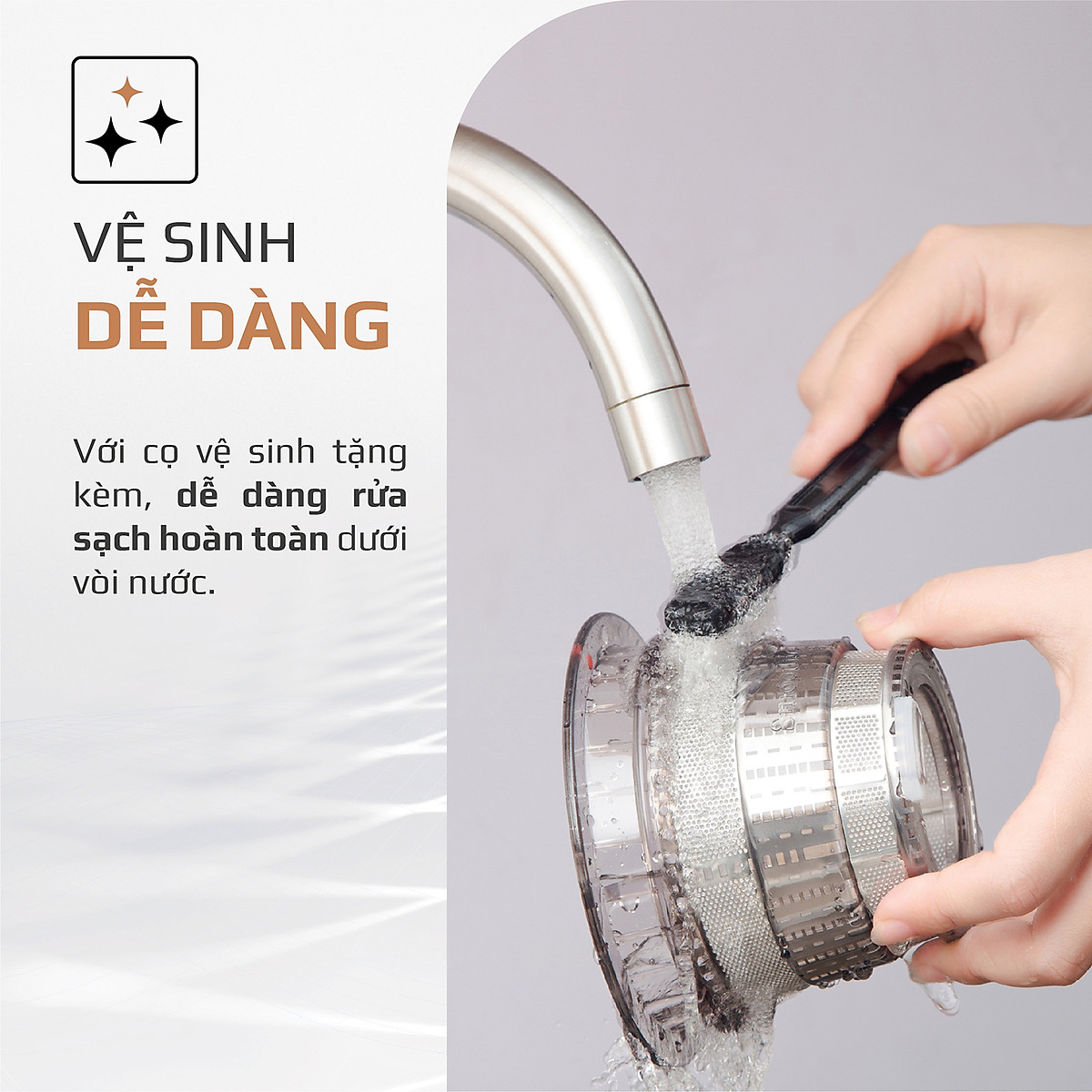 Ép Kiệt Bã 98% - Tốc Độ Chậm 39 vòng/phút - Dễ Vệ Sinh - Thương Hiệu Mỹ