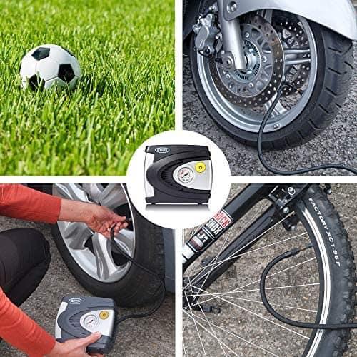 Bơm Ô Tô Mini Tự Động Ring- RAC610, Ring Analogue Air Compressor, Bơm Nhỏ Gọn, Để Trong Ô Tô Tiện Sử Dụng, Nhập Đức