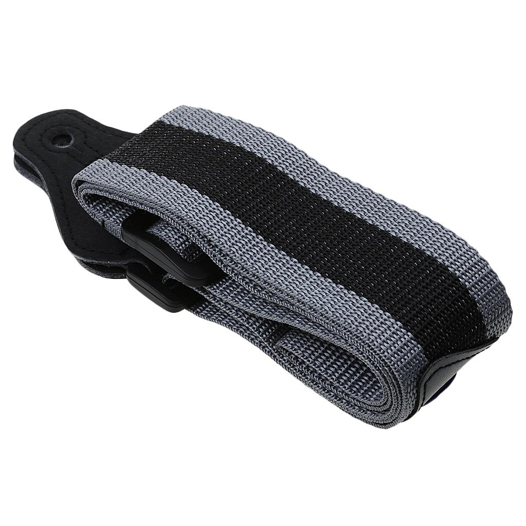Guitar Leather Ends Strap Belt with 3 Pieces Picks Holder Instrument Accs