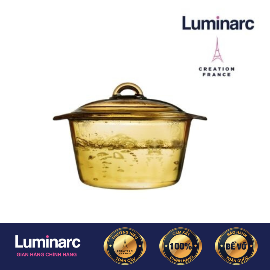 Nồi Thuỷ Tinh Luminarc Blooming Amberline 3L - LUBLH6891