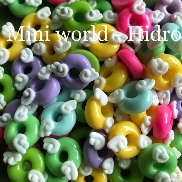 Combo 10 cái mô hình bánh ngọt donut mini trang trí nhà búp bê. Trang trí ốp điện thoại. Phụ kiện móc khoá.