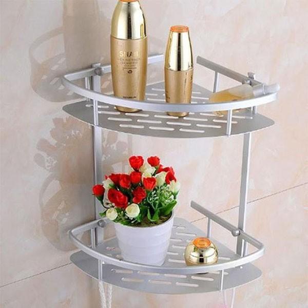 KỆ GÓC NHÀ TẮM 2 TẦNG BẰNG INOX