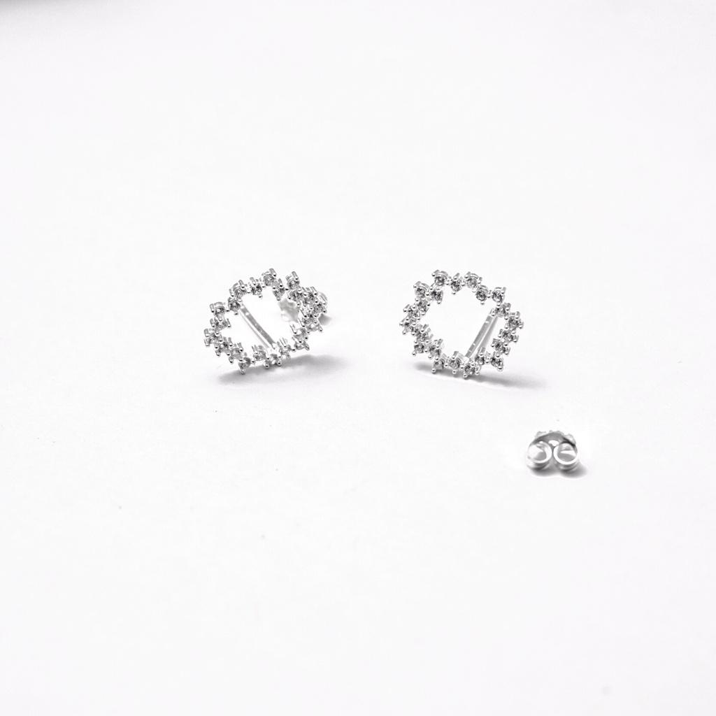 Bông tai bạc ATJ9085 , hoa tai nữ huyền thoại biển xanh ANTA Jewelry