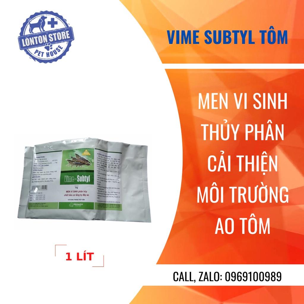 Vime Subtyl tôm - Men vi sinh phân hủy bùn bã hữu cơ, thức ăn thừa ao tôm, 1kg