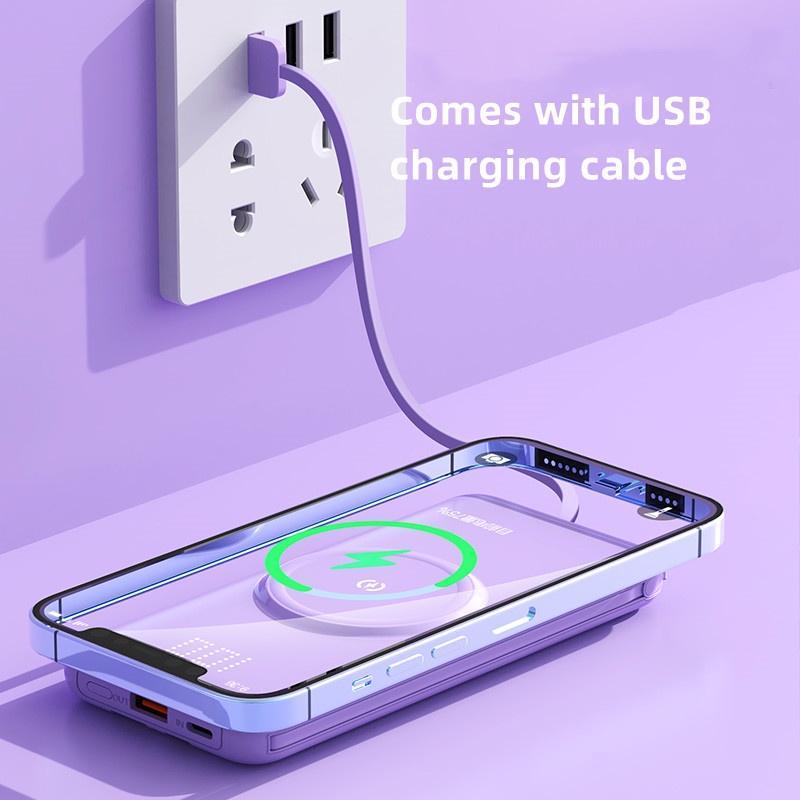 Sạc Dự Phòng Không Dây Y1 20000 mAh 3 Đầu Ra Kích Thước Lớn Nhỏ Gọn