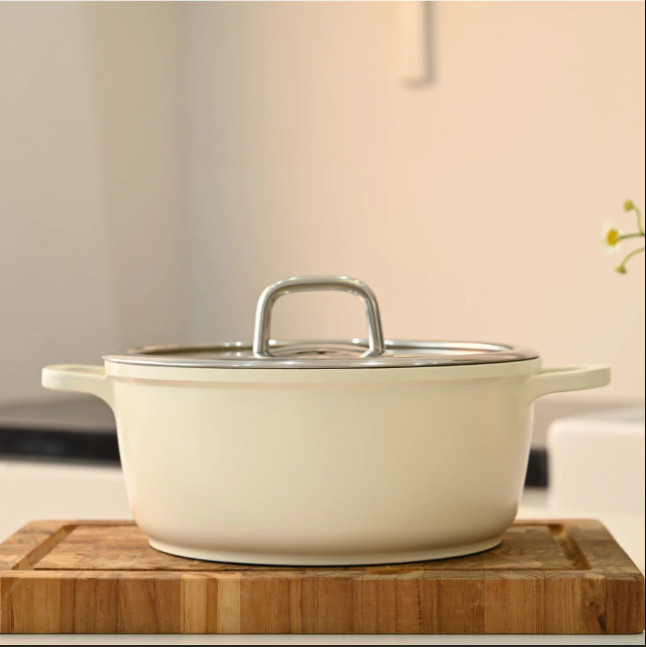 Bộ Nồi Chảo Phủ Gốm 5 Món Xtrema Chống Dính Haatz Hàn Quốc, Bền Bỉ, An Toàn Sức Khỏe, Hàng Chính hãng Bảo Hành 2 Năm