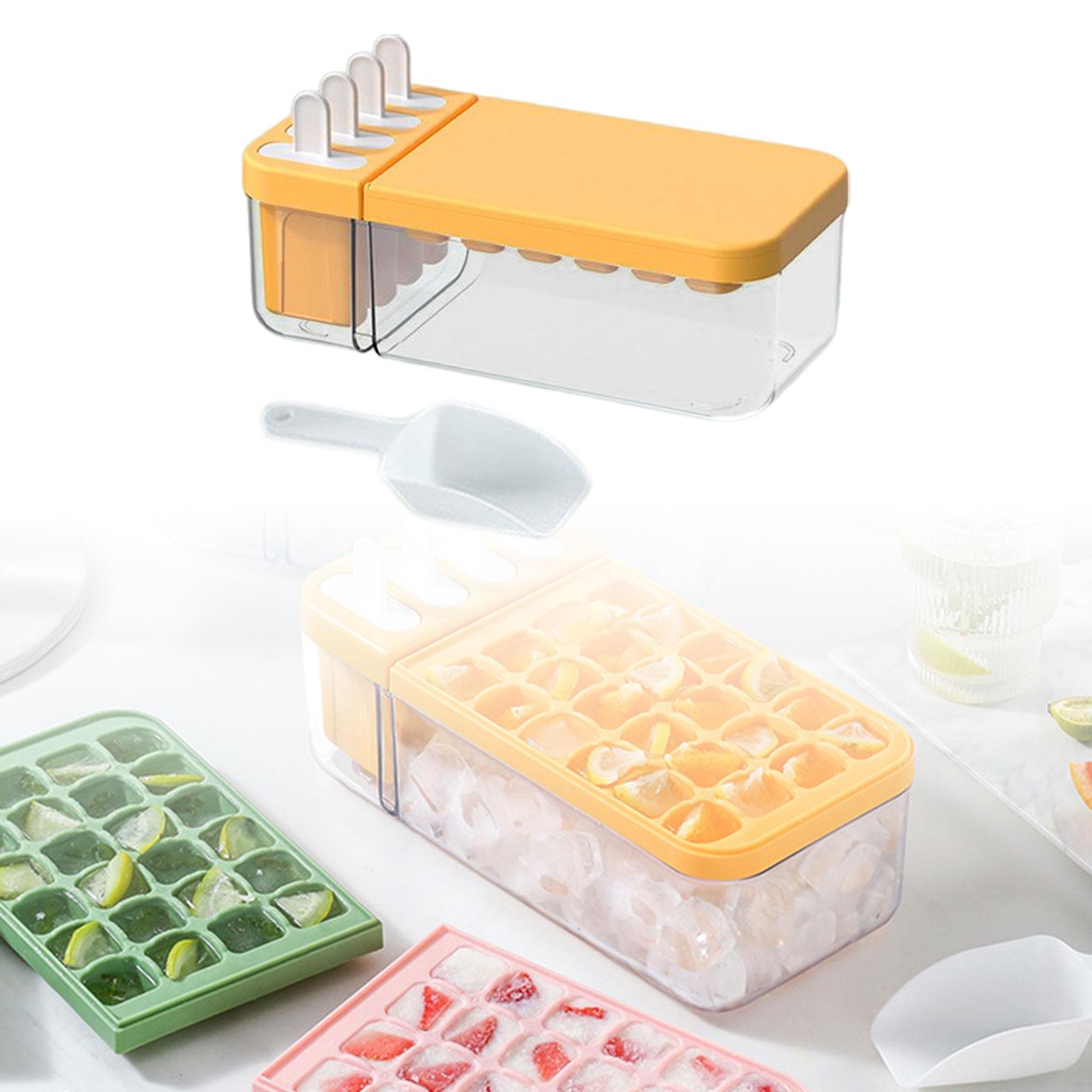 24 Grids Cube Tray Storage Small Ice Cube Trays for Pudding Coffee
