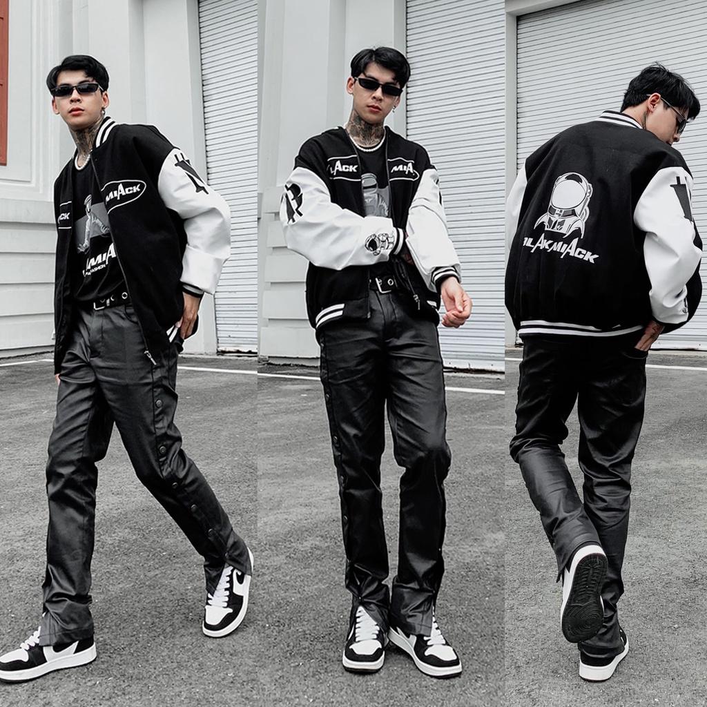 Áo Khoác Bomber Jackets Dù 2 Lớp BLACK MIACK Form Rộng Nam Nữ Unisex Ulzzang KUN