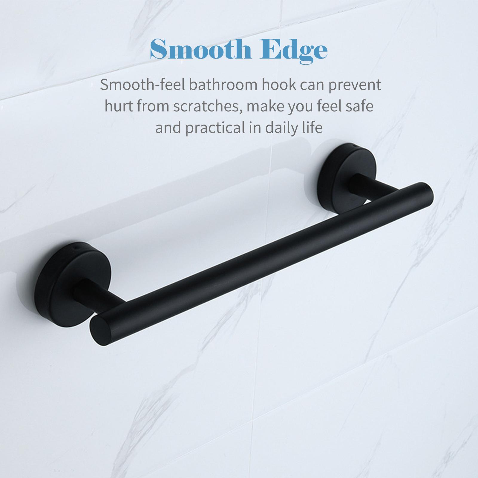 Set 5 Thanh Móc Treo Cho Phòng Tắm Khoan Gắn Tường Bằng Thép Không Gỉ