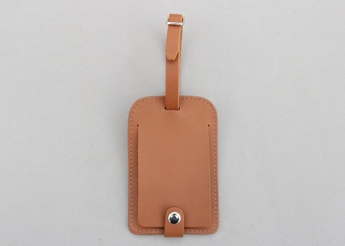 Thẻ Treo Hành Lí/ Luggage Tag Da Bò Có Dây Gài Có Nút Bóp GIPSY