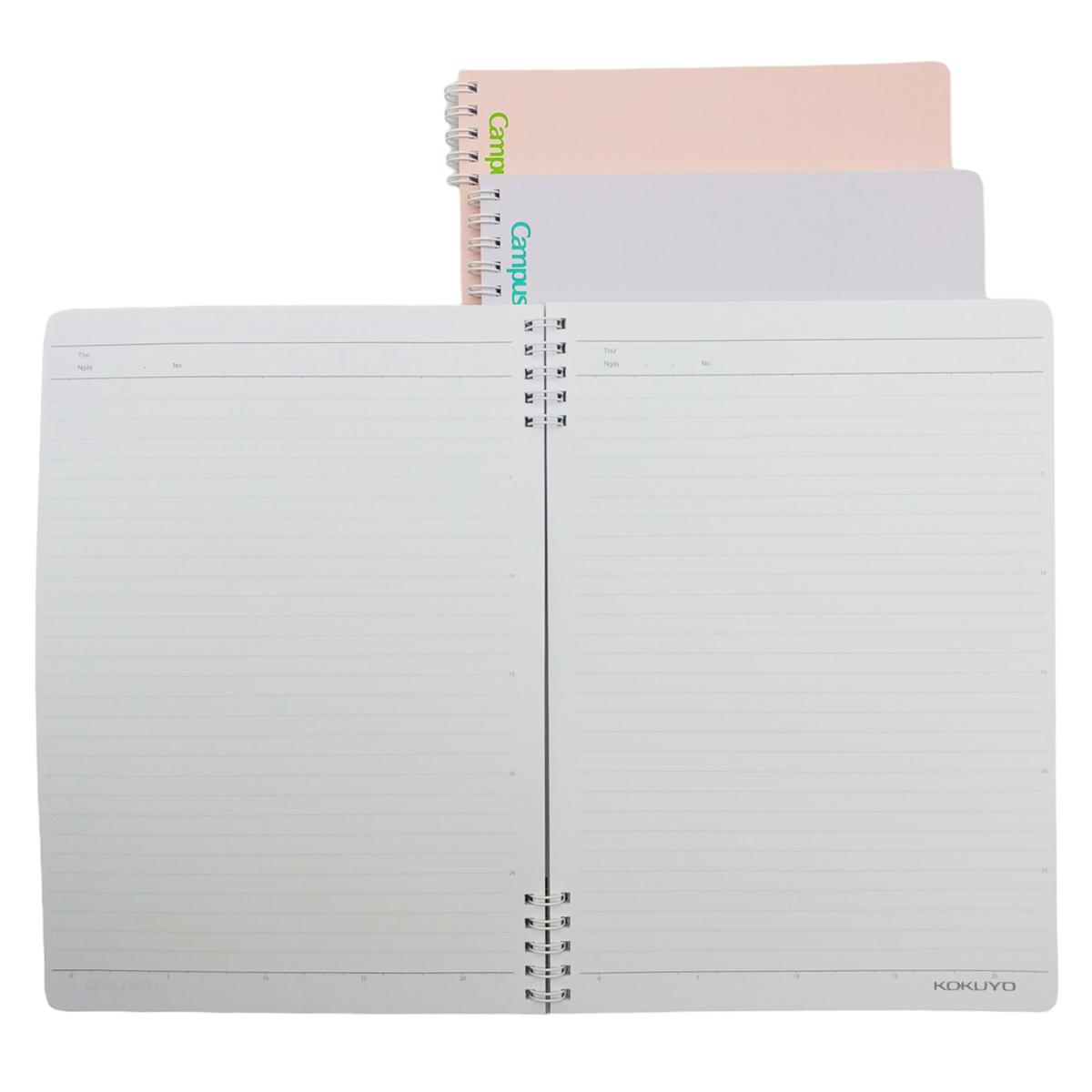 Sổ Lò Xo Kusumi B5 - Kẻ Ngang - 160 Trang 70gsm - Campus RN-B5L160KU-PE - Màu Hồng