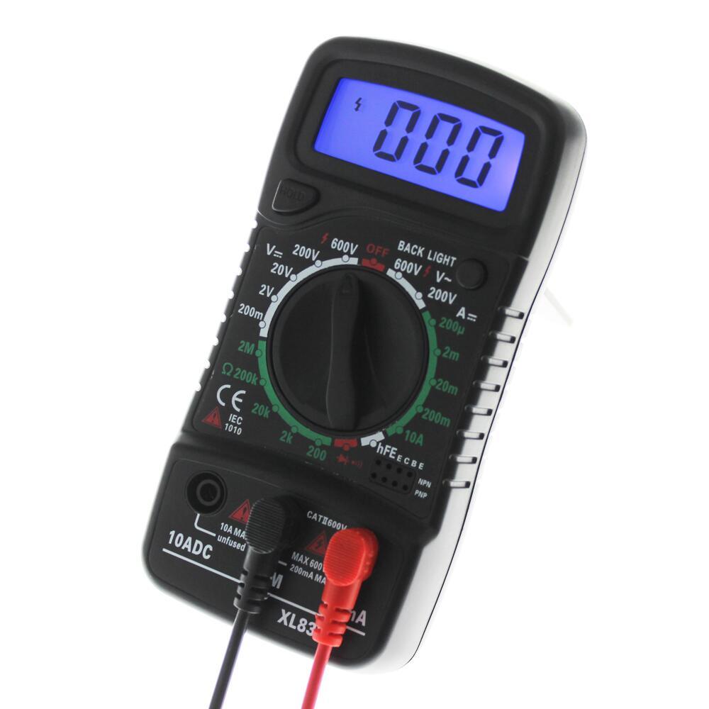 Digital LCD Multimeter Voltmeter Ammeter Ohmmeter Tester DC/AC Voltage Black
