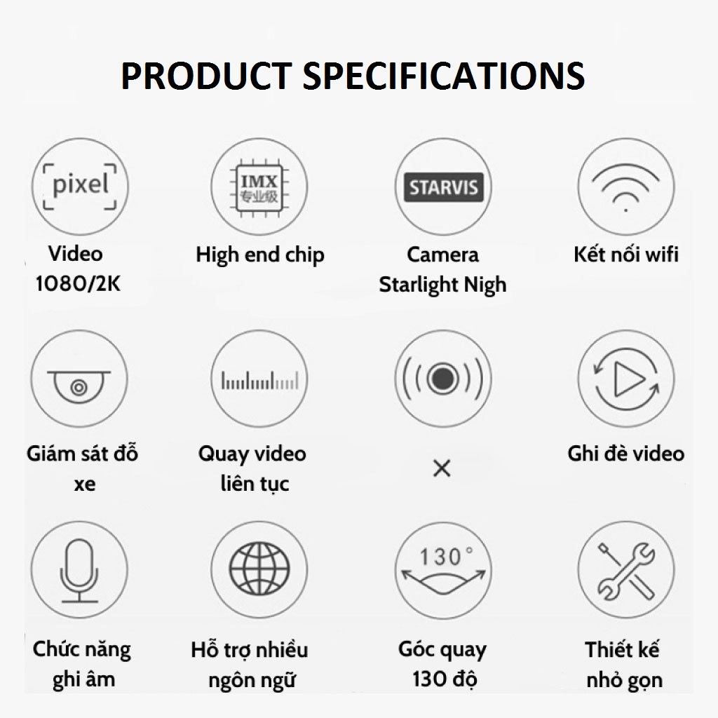 Camera Hành Trình Wifi Q3 2K 2560x1440P Kết Nối Điện Thoại, Màn Hình Android/iOS