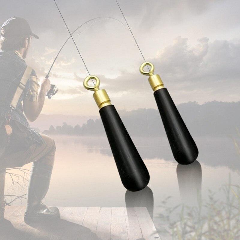 50pcs Copper Head Rubber Bobber Drift Fishing Floats Seat Vertical Fishing Float Rotation Buoy Seat Fishing Bobber Accesories