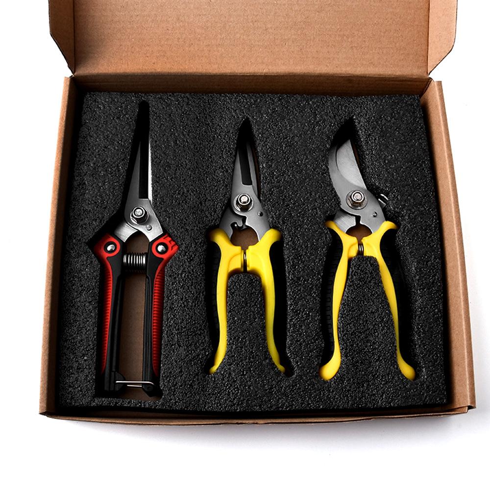 3 Kéo Cắt Tỉa Làm Vườn Tỉa Cây Cầm Tay Máy Tỉa Bằng Tay Vườn Secateurs Cắt Nhánh Thép Không Gỉ <<