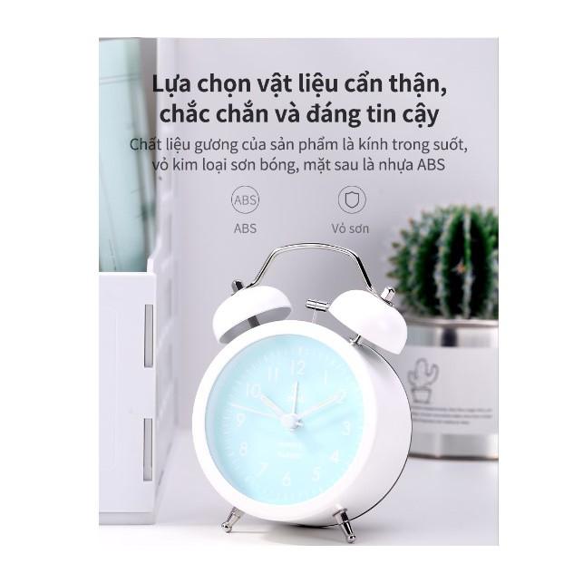 Đồng hồ báo thức Deli - Xanh dương/Xanh lá/ Hồng - 8802