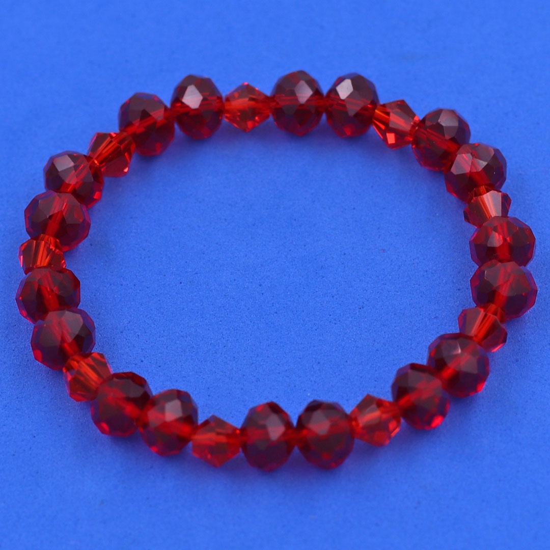 Vòng tay tay pha lê đỏ cắt giác 8 ly CTFLOGHFLOG8