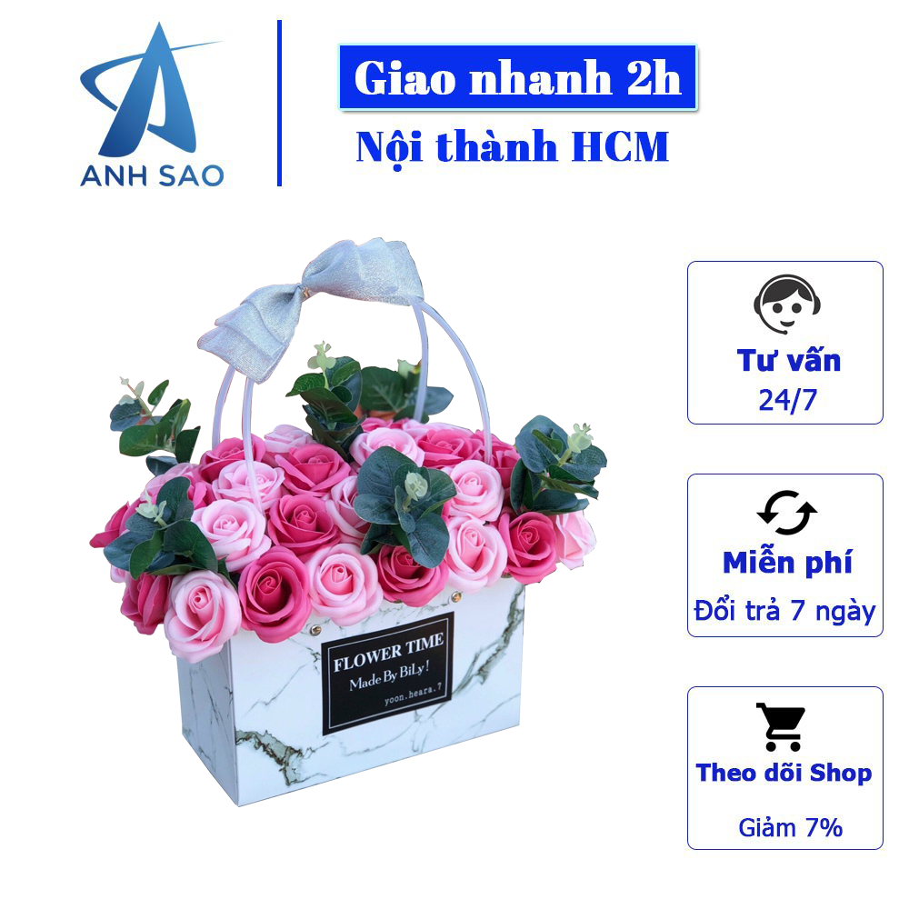 [QUÀ TẶNG 8/3] Hộp hoa sáp, kim tuyến vĩnh cửu cao cấp A hương thơm dịu nhẹ, nhiều mẫu mã đa dạng