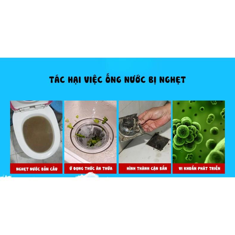 Bột Thông Cống Nhật Bản️  Thông Bồn Cầu, Lavabo, Bồn Rửa Bát Cực mạnh , Thông Tắc Bồn Cầu loại 1 268g