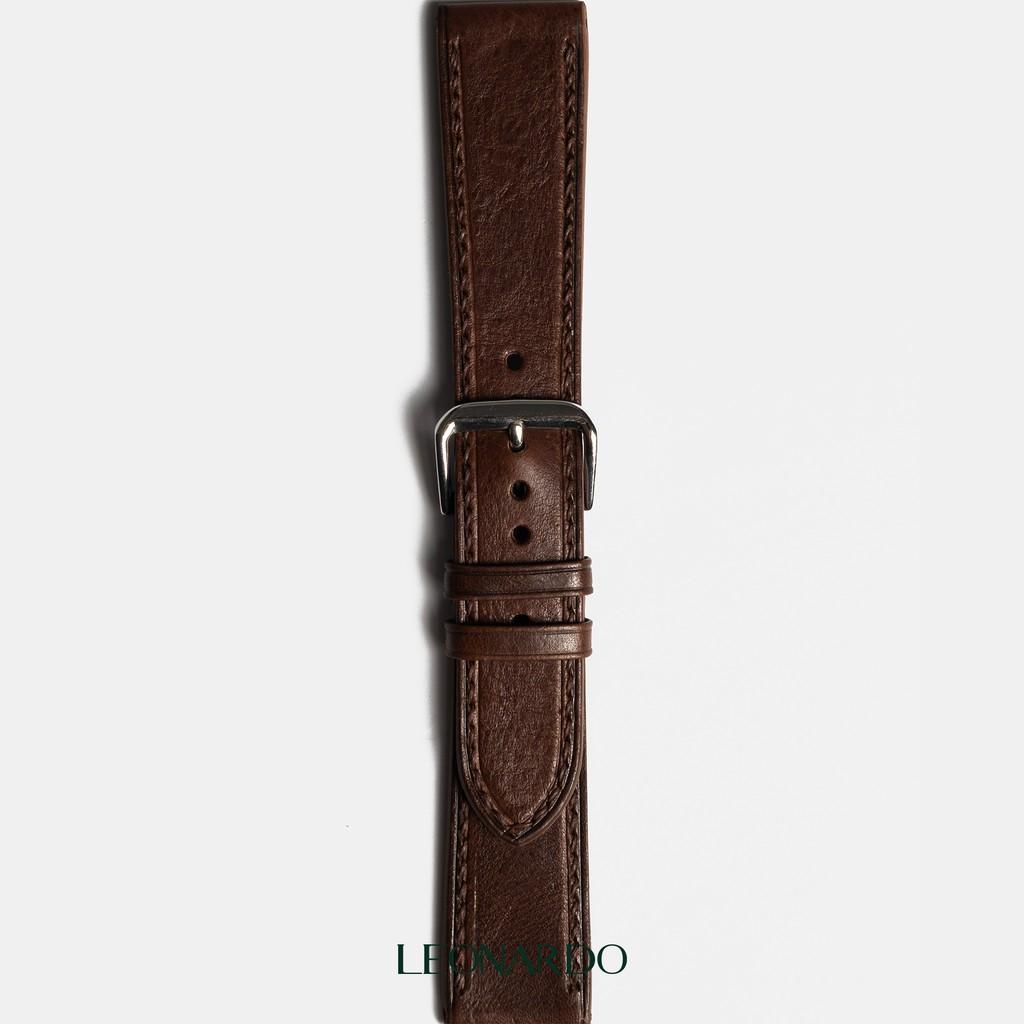 Dây da đồng hồ Hustle, da bò nhập khẩu, thay dây Apple Watch thương hiệu Leonardo