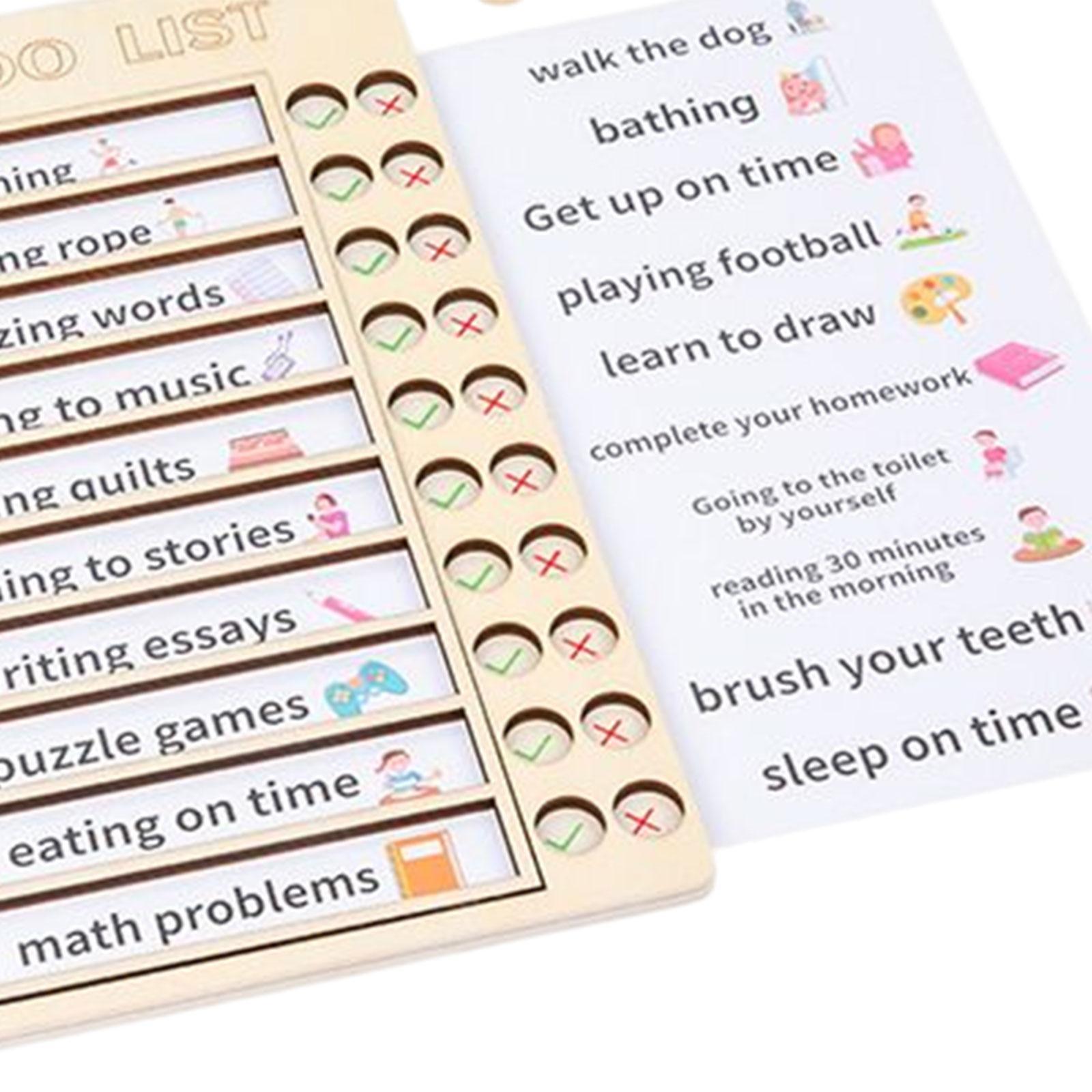 List Board, Daily Schedule to Do List Board Checking Planner for RV Memo List Boards with Slider