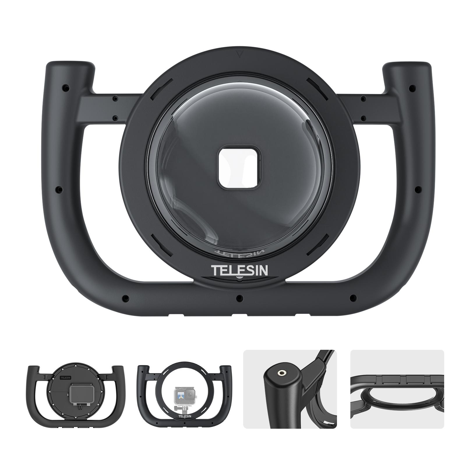Telesin Waterproof Handheld Lặn Rig ổn định cho nhà ở máy ảnh dưới nước cho GoPro 11 Hero 5 6 7 8 9 10 11 Mái vòm hành động