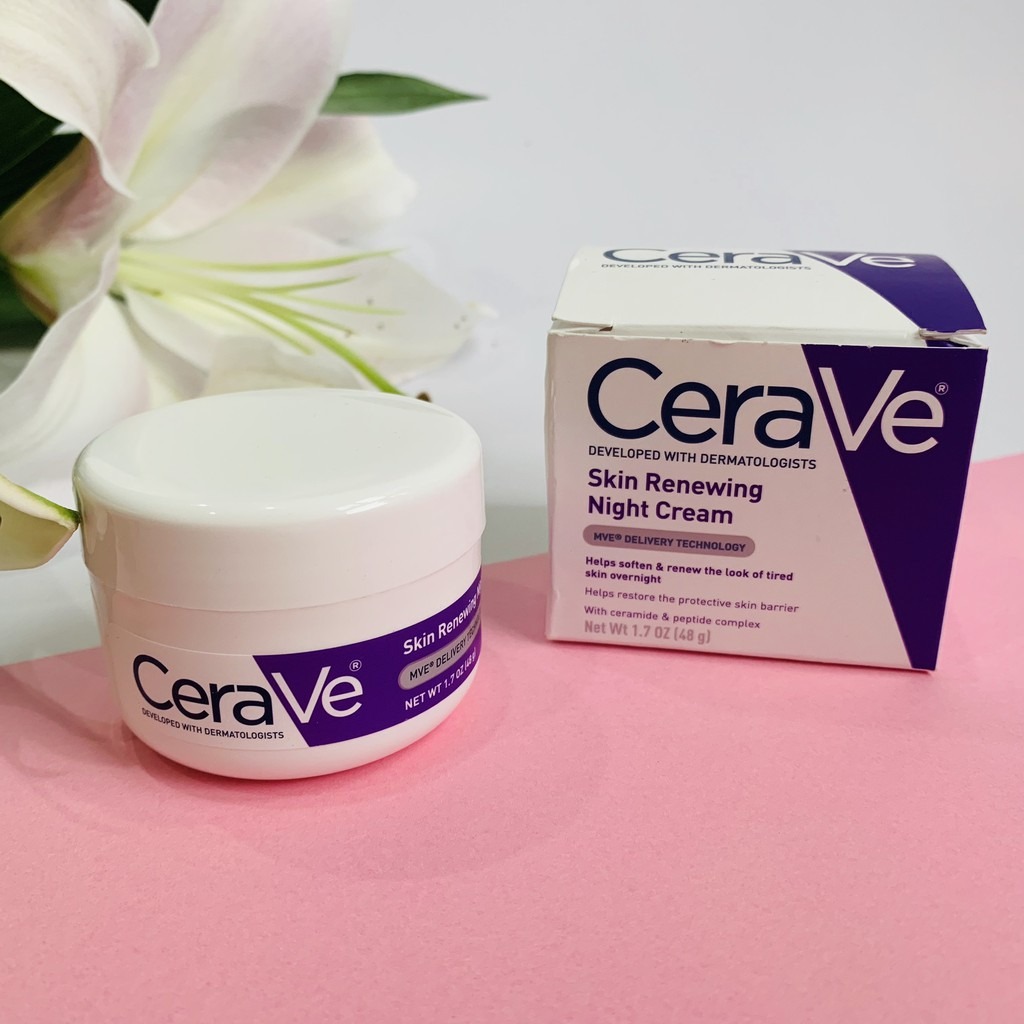 Kem dưỡng tái tạo da ban đêm Cerave Skin Renewing Night Cream 48g hàng nhập Mỹ
