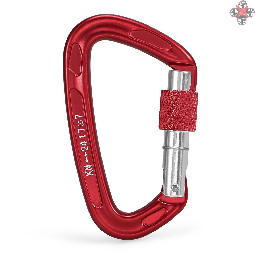 TOP 24KN Twist Locking Gate Carabiner Heavy Duty Auto Lock Carabiner Outdoor D-ring Buckle Climbing Rappelling Canyoning Hammock Locking Clip