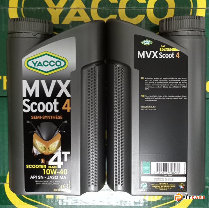 Nhớt Xe Ga Yacco MVX Scoot 4 10W40 Nhập Pháp Có Chiết Lẻ