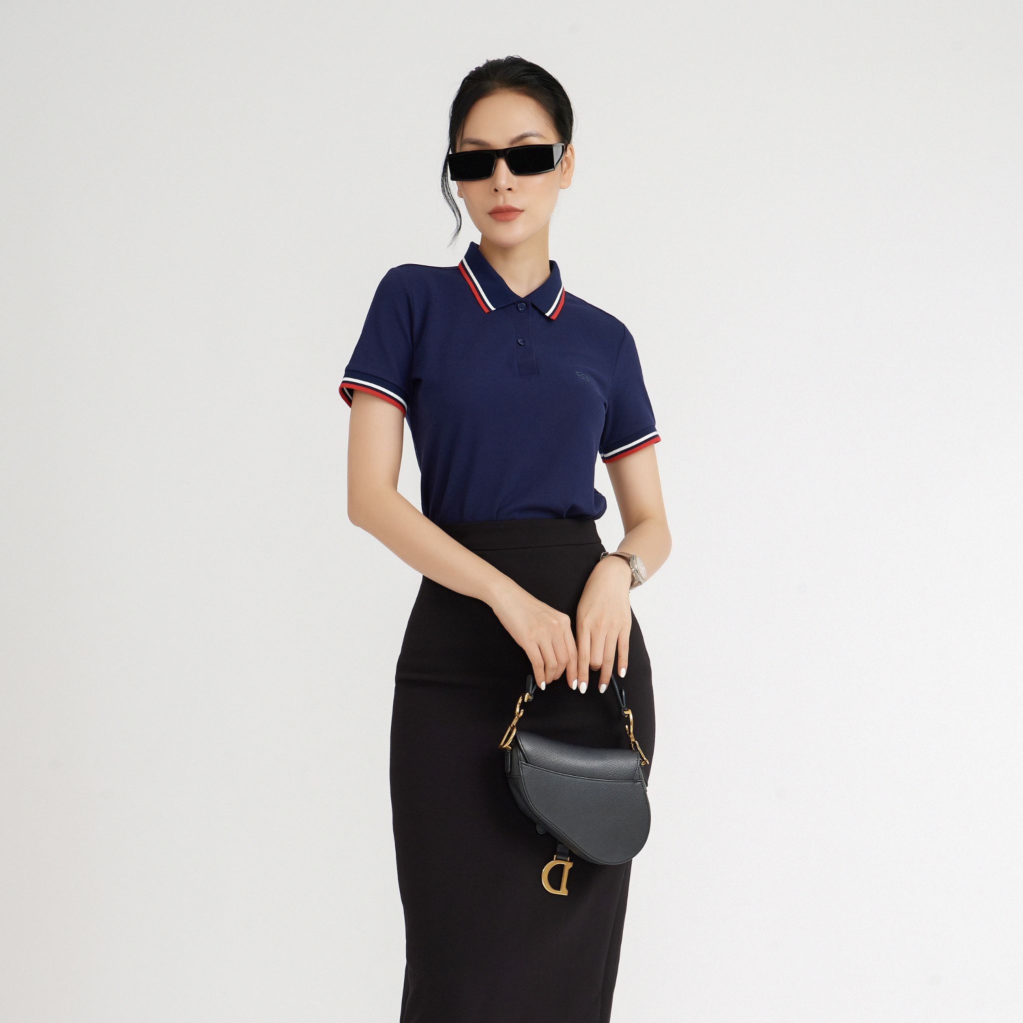 Áo Polo Nữ Vải Cotton Cá Sấu Gai Nhập Khẩu Cao Cấp BARRY - PG1222