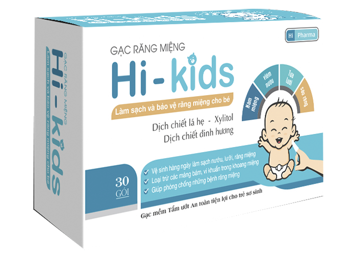 Gạc răng miệng Hi-Kids (Hộp 30 gói)