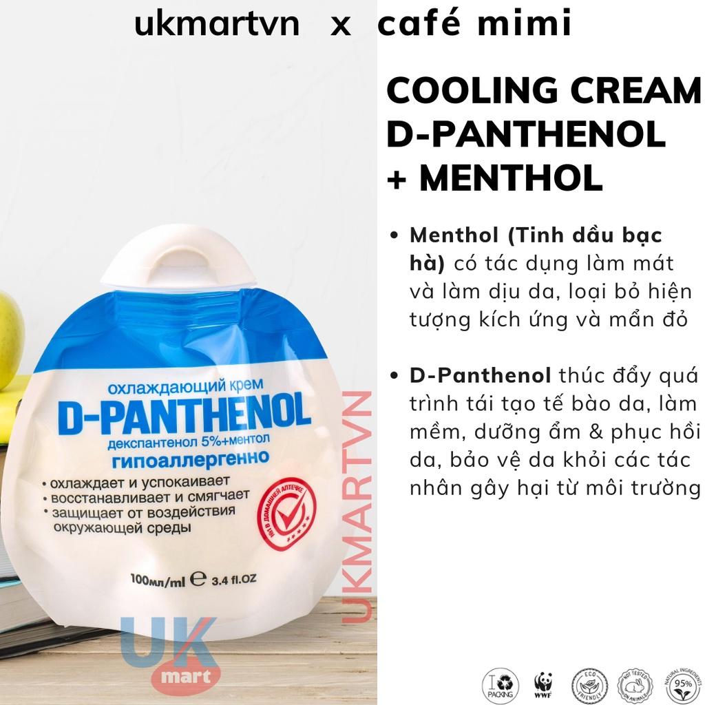 Kem Dưỡng Phục Hồi Da Nhạy Cảm CAFÉ MIMI D-Panthenol+Vitamin E + Menthol Làm Mát, Dịu Da 100ml