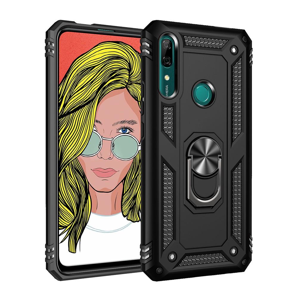 Ốp lưng cho Huawei Nova 3e P30 Lite Y7 Pro Y9 Prime 2019 chống sốc 2 lớp kèm nhẫn iring làm giá đỡ