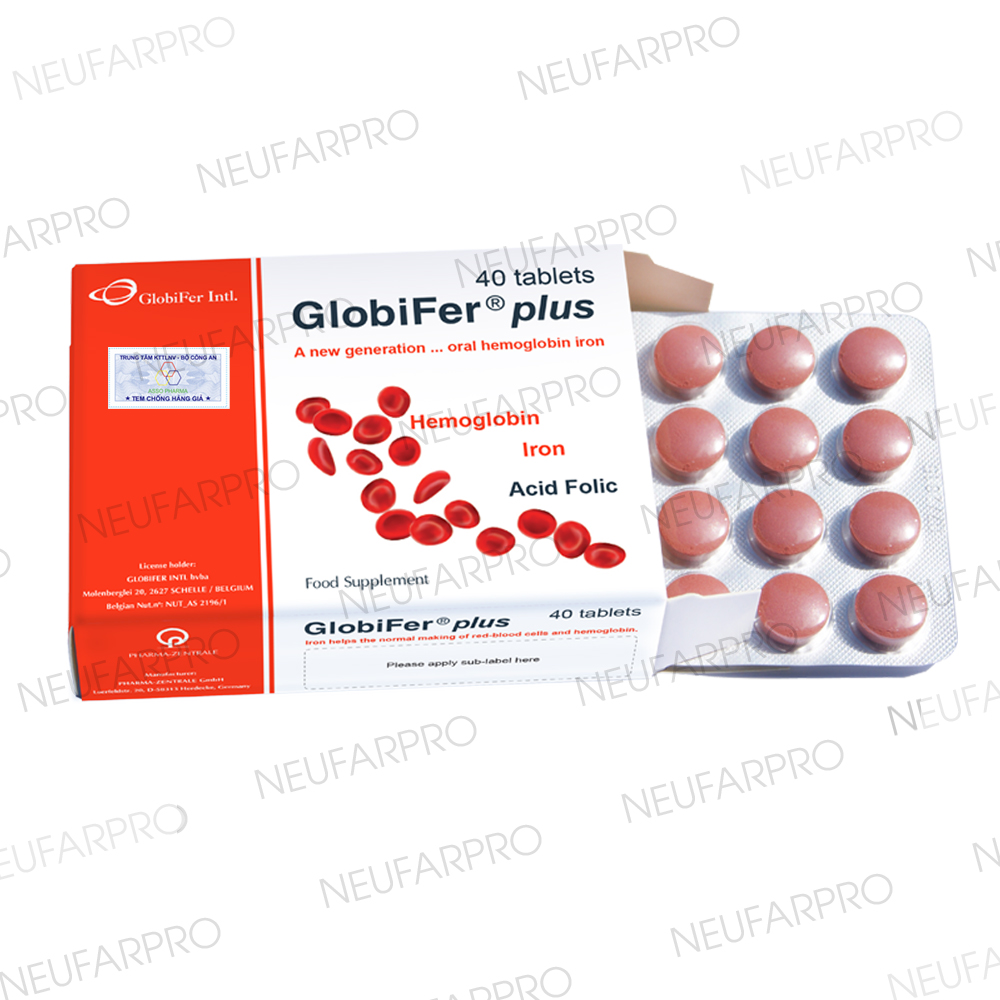 Globifer plus bổ sung sắt haemoglobin và axit folic