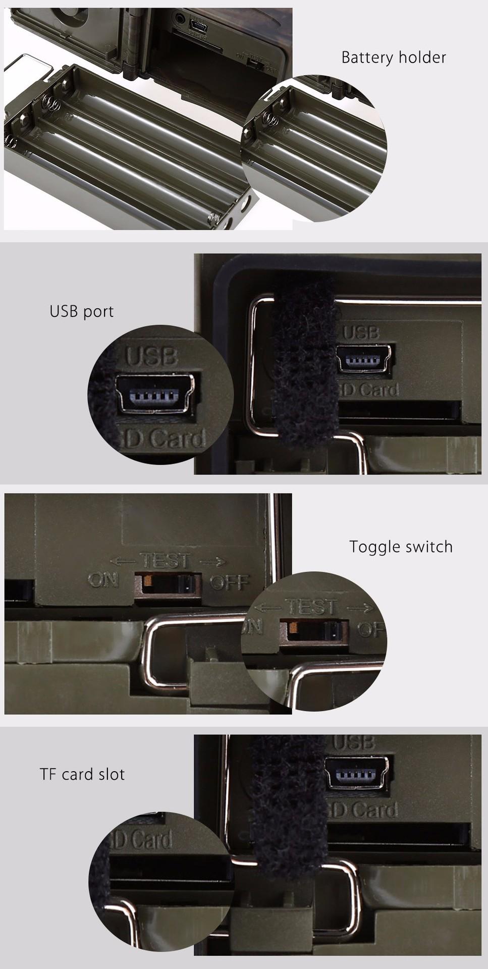 Wildlife Trail Camera Waterproof Infrared Hunting Game Camera with Night Vision Wireless Surveillance Tracking Camera HC-300A