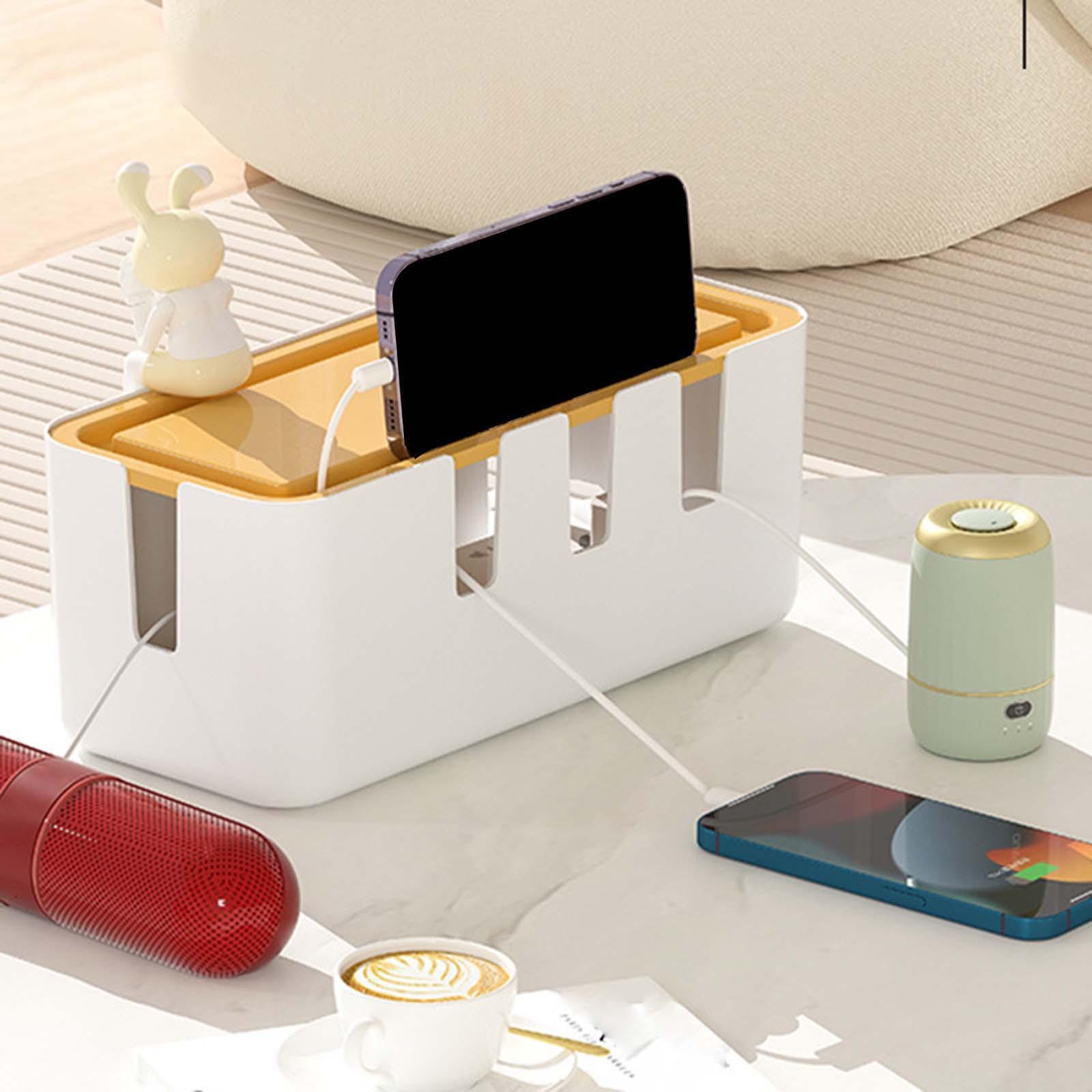 Power Strip Box Wire Cover Hider Protector Cable Management Box for Adapters